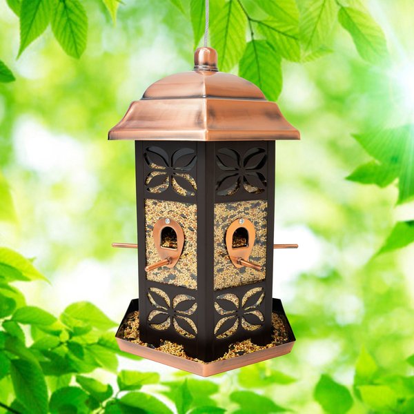 North States Hexagon Wild Bird Feeder, Copper