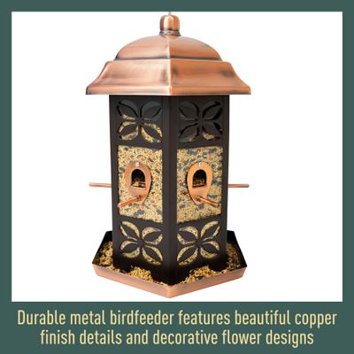 Show full view: North States Hexagon Wild Bird Feeder, Copper slide 8 of 9