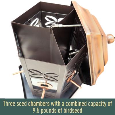 Show full view: North States Hexagon Wild Bird Feeder, Copper slide 4 of 9