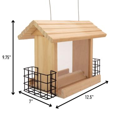 Show full view: North States Impeckable Suet & Birdseed Wild Bird Feeder, Natural slide 6 of 7