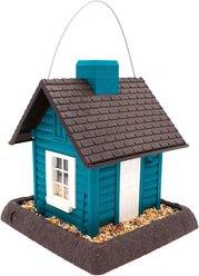 North States Lakeside Cabin Bird Feeder, Teal