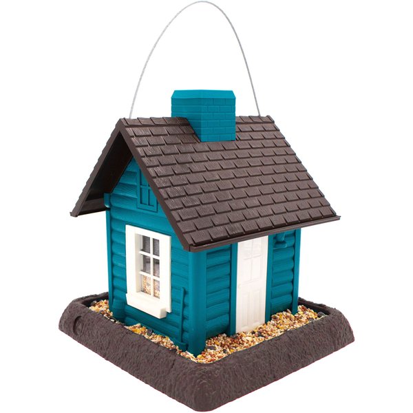 North States Lakeside Cabin Bird Feeder, Teal