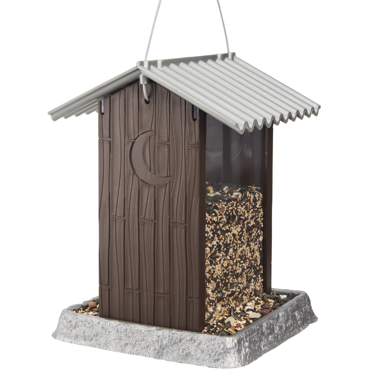 North States Outhouse Bird Feeder, Bronze & Brown