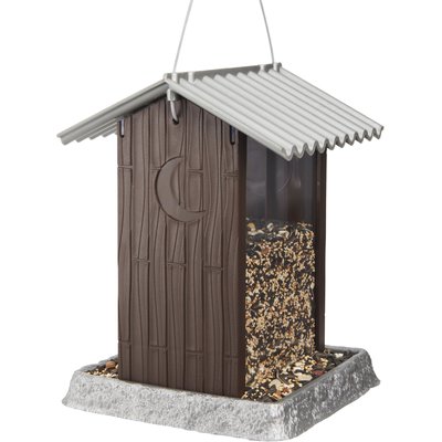 North States North States Outhouse Bird Feeder, Bronze & Brown