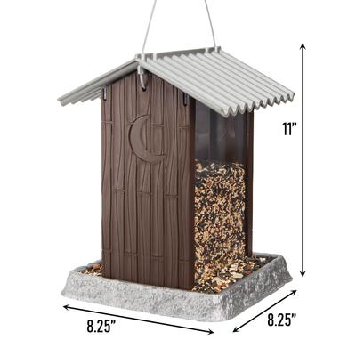 Show full view: North States Outhouse Bird Feeder, Bronze & Brown slide 4 of 6
