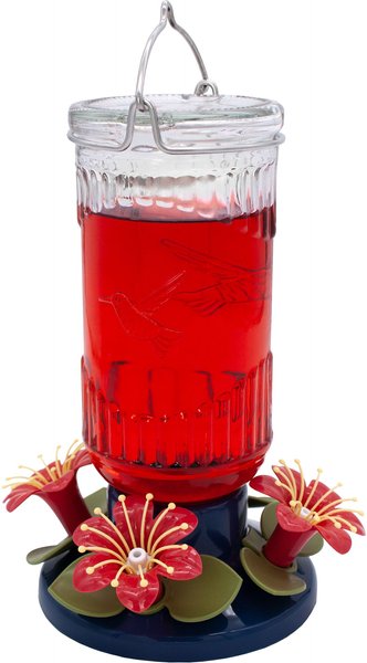 North States Starburst Hummingbird Feeder, Red, 26-oz