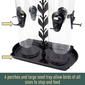 North States Ultimate Dual Tube Wild Bird Feeder, Bronze