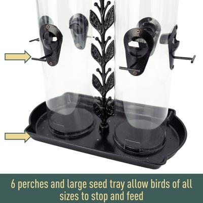 Show full view: North States Ultimate Dual Tube Wild Bird Feeder, Bronze slide 4 of 9