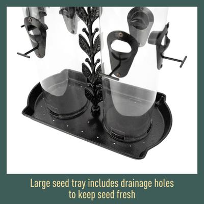 Show full view: North States Ultimate Dual Tube Wild Bird Feeder, Bronze slide 8 of 9