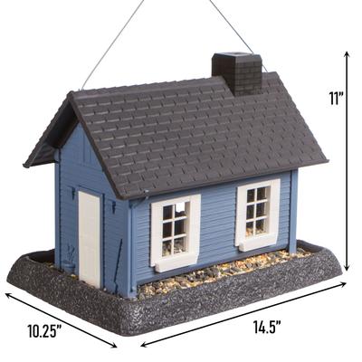 Show full view: North States Village Collection Bird Feeder, Blue Cottage, Large slide 4 of 8