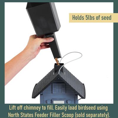 Show full view: North States Village Collection Bird Feeder, Blue Cottage, Small slide 3 of 9