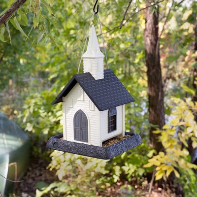 Show full view: North States Village Collection Church Bird Feeder, White, Small slide 8 of 9