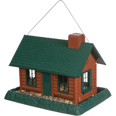 North States North States Village Collection Large Bird Feeder, Log Cabin
