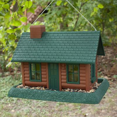 Show full view: North States Village Collection Large Bird Feeder, Log Cabin slide 2 of 10