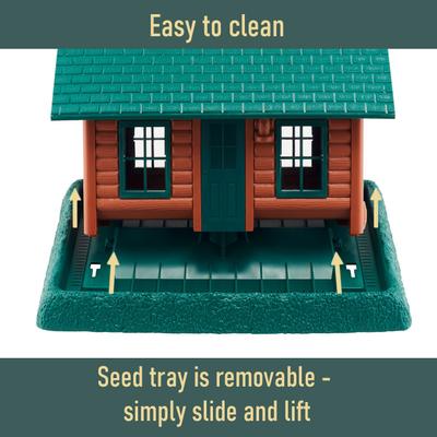 Show full view: North States Village Collection Large Bird Feeder, Log Cabin slide 4 of 10