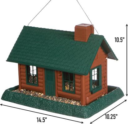 Show full view: North States Village Collection Large Bird Feeder, Log Cabin slide 6 of 10