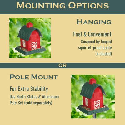 Show full view: North States Village Collection Large Bird Feeder, Red Barn slide 5 of 10