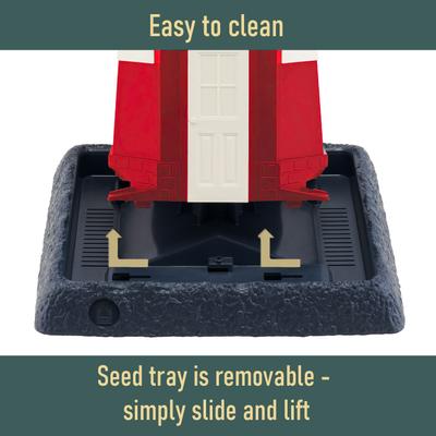 Show full view: North States Village Collection Lighthouse Bird Feeder, Red slide 4 of 10