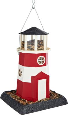 Show full view: North States Village Collection Lighthouse Bird Feeder, Red slide 8 of 10