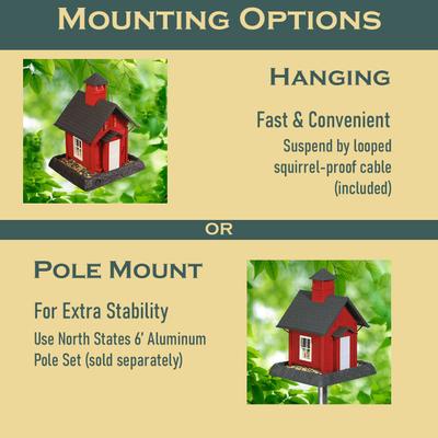 Show full view: North States Village Collection Small Bird Feeder, School House slide 5 of 10