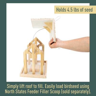 Show full view: North States Wood Chalet Wild Bird Feeder, Natural slide 3 of 8