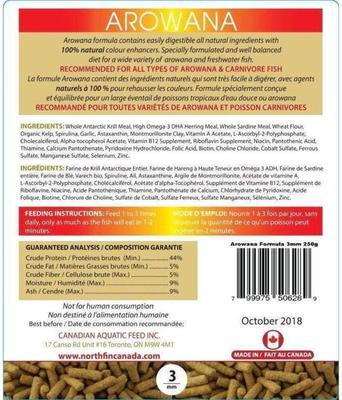 Show full view: NorthFin Arowana Formula 3 mm Floating Sticks Fish Food, 250-g bag slide 3 of 3