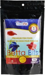 NorthFin Betta Bits 1 mm Pellets Fish Food, 100-g bag