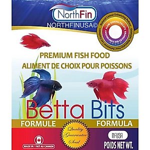 NorthFin Betta Bits 1 mm Pellets Fish Food, 20-g bag