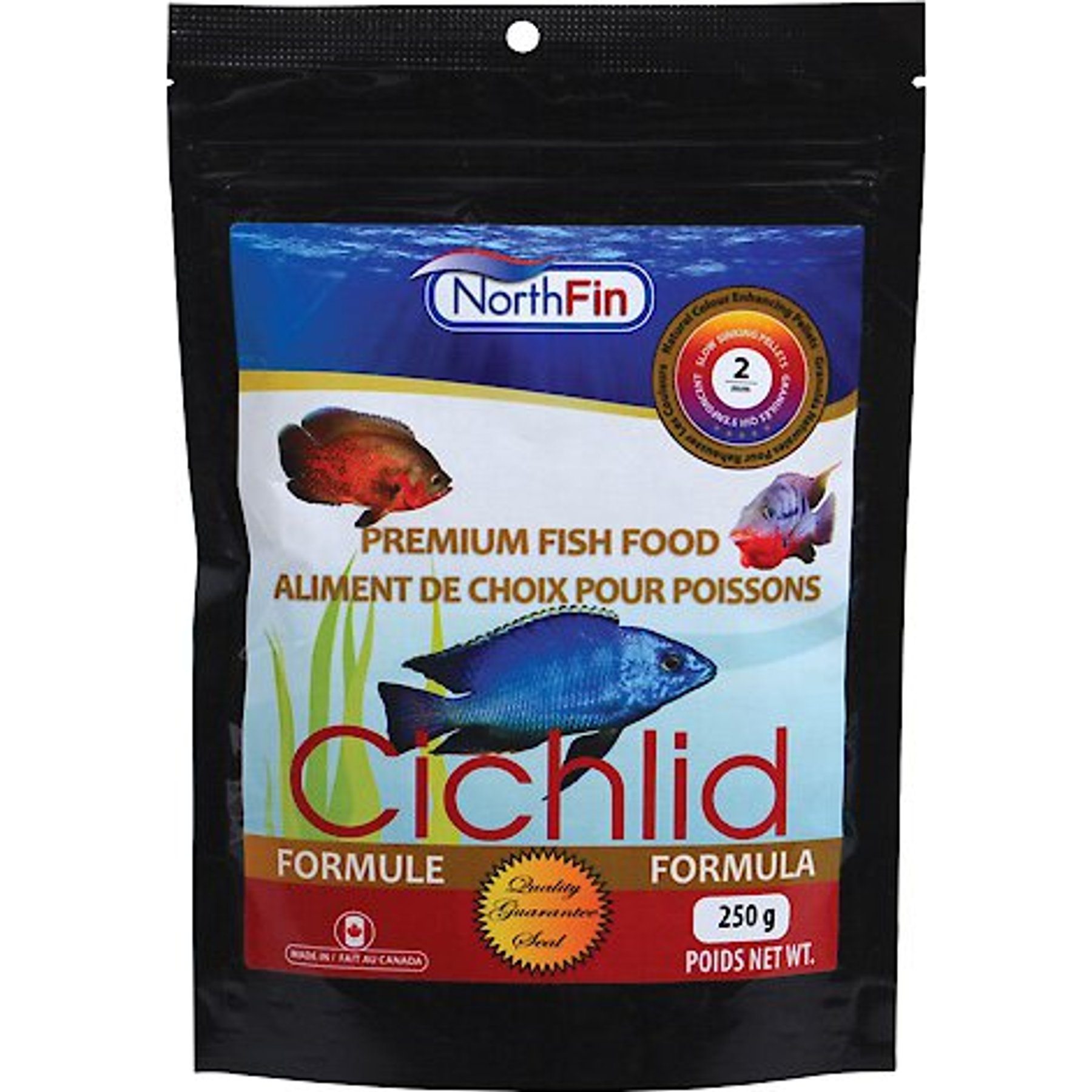 NorthFin Cichlid Formula 2 mm Sinking Pellets Fish Food, 250-g bag