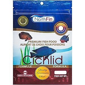 NorthFin Cichlid Formula 2 mm Sinking Pellets Fish Food, 250-g bag