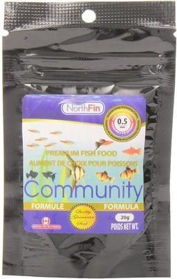 Show full view: NorthFin Community Formula 0.5 mm Sinking Pellets Fish Food, 20-g bag slide 1 of 3