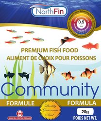 NorthFin Community Formula 0.5 mm Sinking Pellets Fish Food, 20-g bag slide 2 of 3