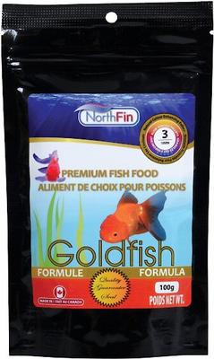 Show full view: NorthFin Goldfish Formula 3 mm Sinking Pellets Fish Food, 100-g bag slide 1 of 3