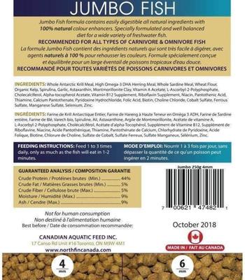 Show full view: NorthFin Jumbo Formula 4 mm Sinking Pellets Fish Food, 2.5-kg bag slide 3 of 3