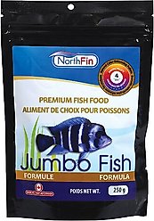 NorthFin Jumbo Formula 4 mm Sinking Pellets Fish Food, 250-g bag