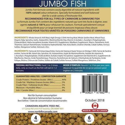 Show full view: NorthFin Jumbo Formula 6 mm Sinking Pellets Fish Food, 250-g bag slide 5 of 5