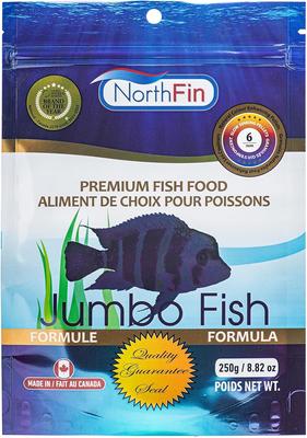Show full view: NorthFin Jumbo Formula 6 mm Sinking Pellets Fish Food, 250-g bag slide 2 of 5