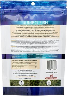 Show full view: NorthFin Jumbo Formula 6 mm Sinking Pellets Fish Food, 250-g bag slide 3 of 5