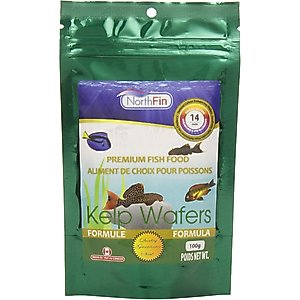 NorthFin Kelp Wafers 14 mm Fish Food, 100-g bag