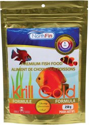 NorthFin Krill Pro 1 mm Sinking Pellets Fish Food, 250-g bag