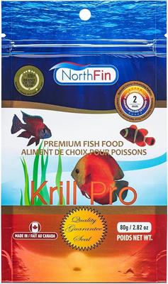 Show full view: NorthFin Krill Pro 2 mm Sinking Pellets Fish Food, 80-g bag slide 2 of 4