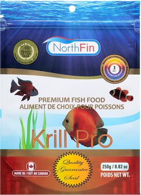 Show full view: NorthFin Krill Pro Formula 3 mm Sinking Pellets Fish Food, 1-kg bag slide 1 of 3