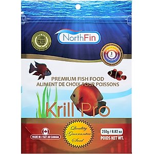 NorthFin Krill Pro Formula 3 mm Sinking Pellets Fish Food, 250-g bag