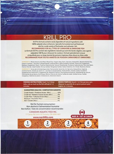 NorthFin Krill Pro Fish Food – 3mm Sinking Pellets, 500g, Color Enhancing Formula