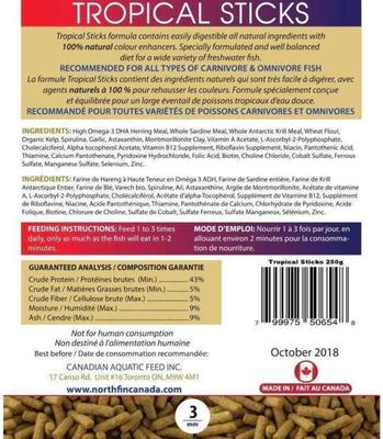 Show full view: NorthFin Tropical Sticks 3 mm Floating Fish Food, 500-g bag slide 3 of 3