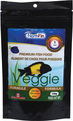NorthFin Veggie Formula 1 mm Sinking Pellets Fish Food, 100-g bag