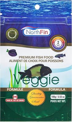 Show full view: NorthFin Veggie Formula 2 mm Sinking Pellets Fish Food, 100-g bag slide 2 of 4