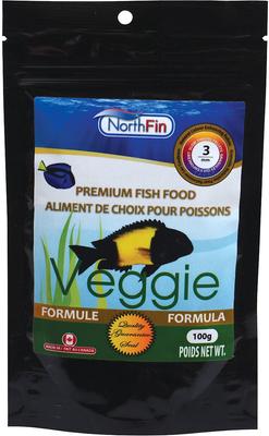 Show full view: NorthFin Veggie Formula 3 mm Sinking Pellets Fish Food, 100-g bag slide 1 of 6