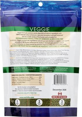 Show full view: NorthFin Veggie Formula 3 mm Sinking Pellets Fish Food, 100-g bag slide 6 of 6