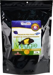 NorthFin Veggie Formula 3 mm Sinking Pellets Fish Food, 1-kg bag